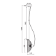 ^PENDANT LIGHTING 1ΧE27 BLACK METAL 24Χ13ΧΗ125CM KOBE HL45841P24B