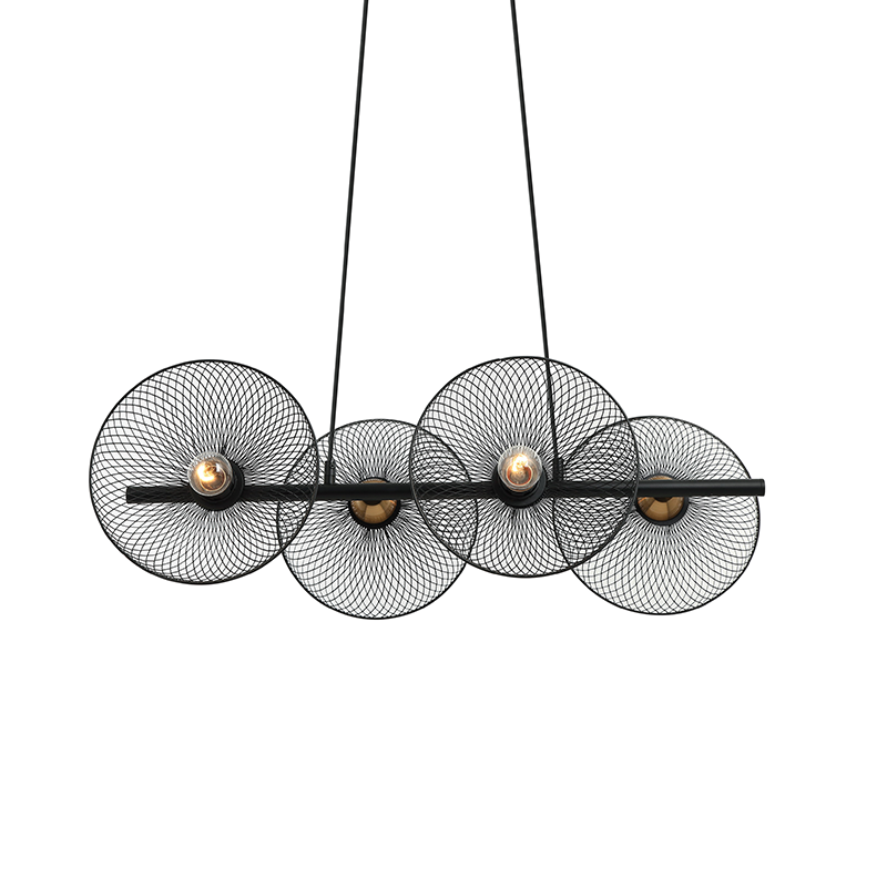 ^PENDANT LIGHTING 4ΧΕ27 BLACK METAL 71Χ35ΧΗ119CM KOBE HL45844P71B