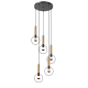 ^PENDANT LIGHTING 5ΧΕ27 BRASS/BLACK METAL D53ΧΗ176CM MIRACOLO HL39975P53BB ^PENDANT LIGHTING 5ΧΕ27 BRASS/BLACK METAL D53ΧΗ176CM MIRACOLO HL39975P53BB