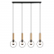 ^PENDANT LIGHTING 4ΧΕ27 BRASS/BLACK METAL 93X18ΧΗ116CM MIRACOLO HL39974P94BB