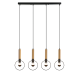 ^PENDANT LIGHTING 4ΧΕ27 BRASS/BLACK METAL 93X18ΧΗ116CM MIRACOLO HL39974P94BB ^PENDANT LIGHTING 4ΧΕ27 BRASS/BLACK METAL 93X18ΧΗ116CM MIRACOLO HL39974P94BB