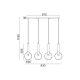 ^PENDANT LIGHTING 4ΧΕ27 BRASS/BLACK METAL 93X18ΧΗ116CM MIRACOLO HL39974P94BB ^PENDANT LIGHTING 4ΧΕ27 BRASS/BLACK METAL 93X18ΧΗ116CM MIRACOLO HL39974P94BB
