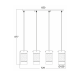 HANGING GLASS TRACK 4XE14 MANE FW50674