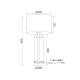 ^TABLE L/F 1ΧΕ27 GLASS+HAT+SILVER METAL Φ25ΧΗ48CM ANTELINO OD90801TWS