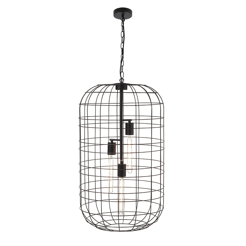 ^ PHASING OUT PENDANT L/F 3ΧΕ27 METAL BLACK Φ43ΧΗ120CM PROMETHEUS OD90983P