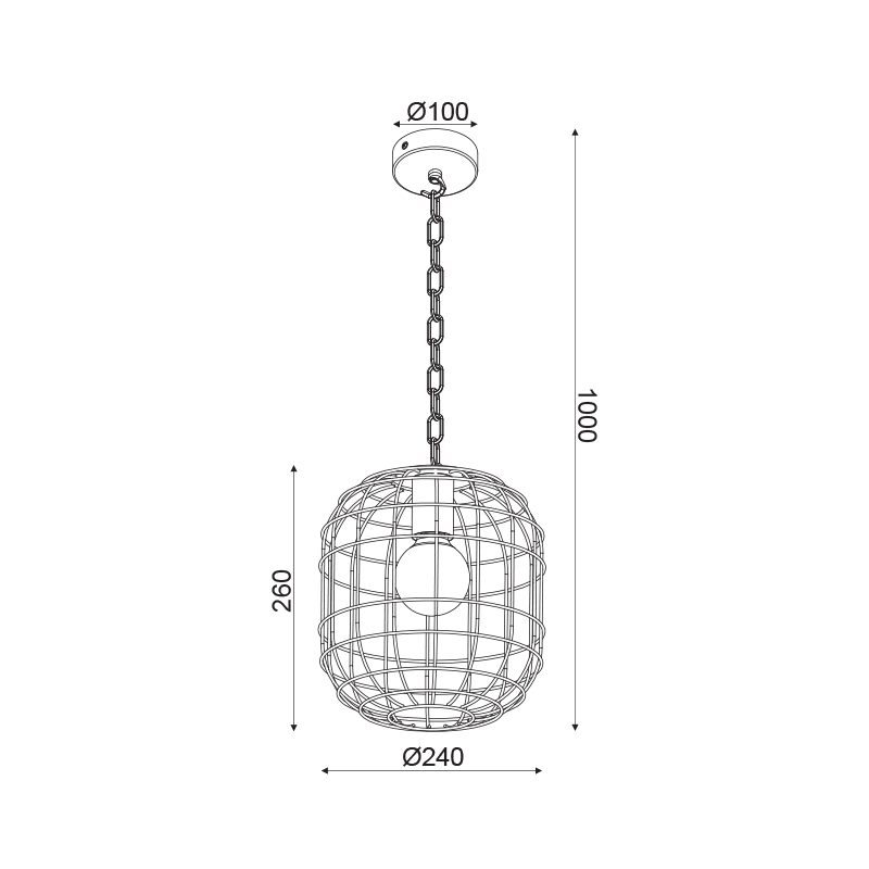 ^ PHASING OUT PENDANT L/F 1ΧΕ27 METAL BLACK Φ24ΧΗ100CM PROMETHEUS OD90981P