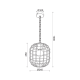 ^ PHASING OUT PENDANT L/F 1ΧΕ27 METAL BLACK Φ24ΧΗ100CM PROMETHEUS OD90981P