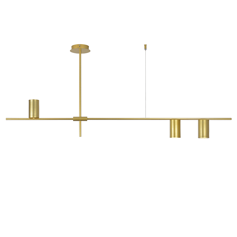 ^CEILING LUMINAIRE 3ΧGU10 GOLD METAL 130Χ12ΧΗ53CM ARISTO OD843C130G