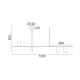 ^CEILING LUMINAIRE 3ΧGU10 GOLD METAL 130Χ12ΧΗ53CM ARISTO OD843C130G