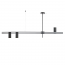 ^CEILING LUMINAIRE 3ΧGU10 BLACK METAL 130Χ12ΧΗ53CM ARISTO OD843C130B