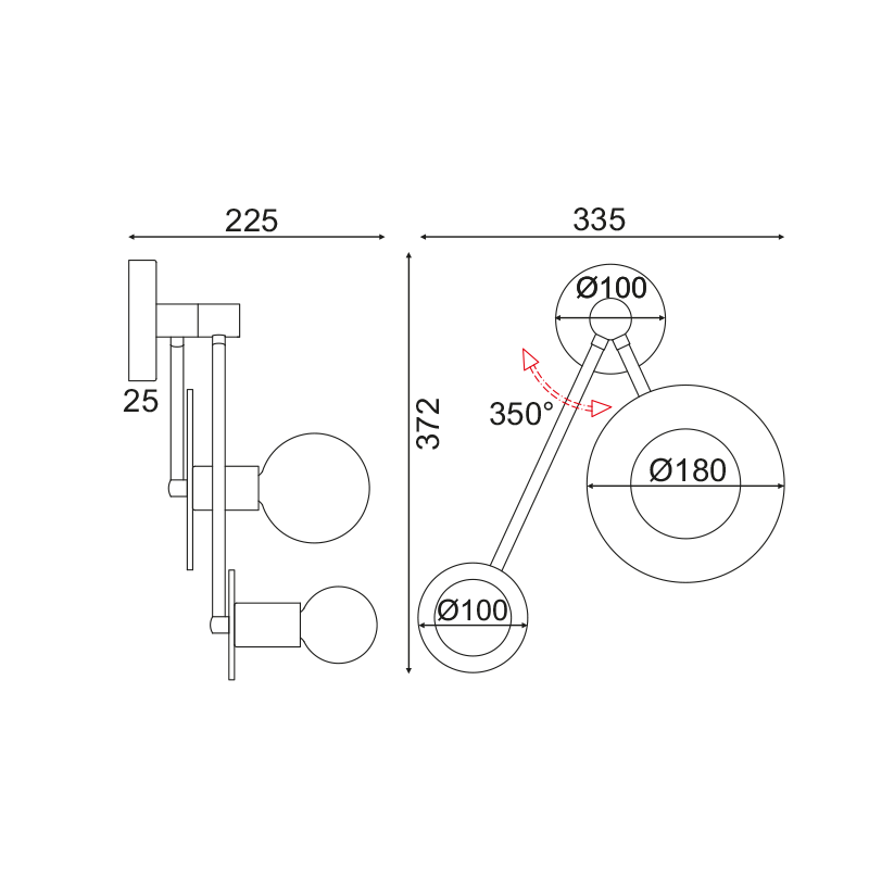 ^WALL MOUNTED LUMINAIRE 2XE27 WHITE MARBLE 18Χ74X23CM CLOCK OD742W74WM