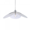 ^ PHASING OUT PENDANT LIGHTING 1ΧE27 WHITE GLASS+ SILVER METAL D58XH120CM BLOSSOM EF21P158SW