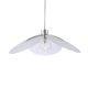 ^ PHASING OUT PENDANT LIGHTING 1ΧE27 WHITE GLASS+ SILVER METAL D58XH120CM BLOSSOM EF21P158SW