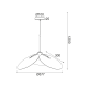 ^ PHASING OUT PENDANT LIGHTING 1ΧE27 WHITE GLASS+ SILVER METAL D58XH120CM BLOSSOM EF21P158SW