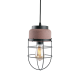 ^ PHASING OUT PENDANT LIGHTING 1XE27 RED CEMENT+ BLACK METAL D16XH120CM EPOQUE MK331P16RB