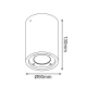 ^CEILING ROUND SPOT LUMINAIRE IP65 GU10 WHITE CEMENT MK163130RW