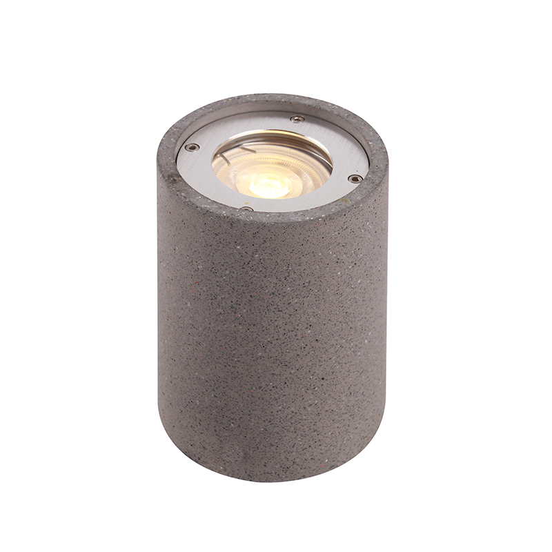 ^CEILING ROUND SPOT LUMINAIRE IP65 GU10 BLACK CEMENT MK163130RB