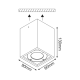 ^CEILING SQUARE SPOT LUMINAIRE IP65 GU10 WHITE CEMENT MK163130SW