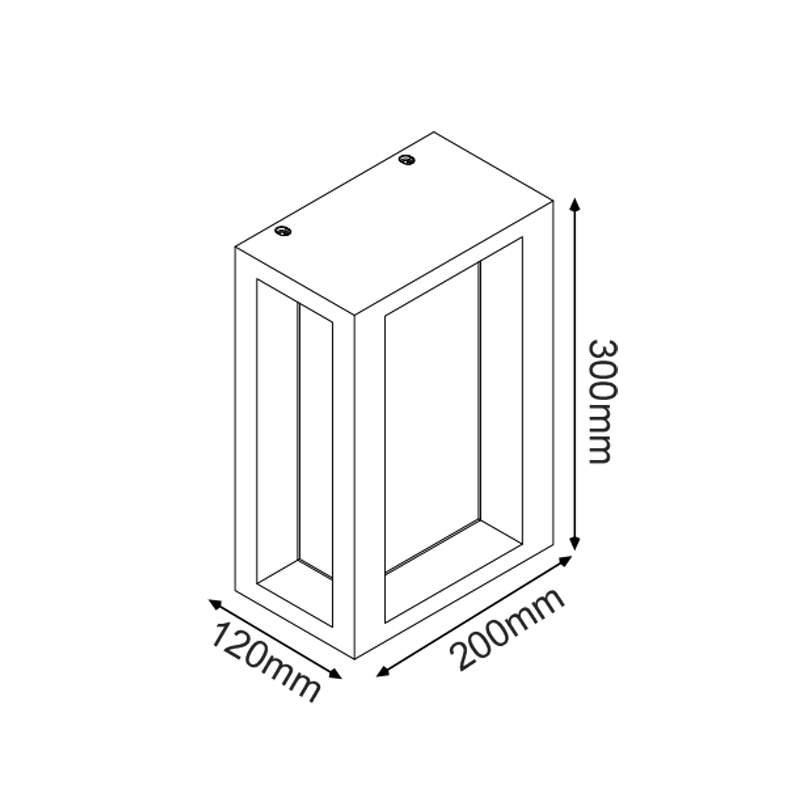 ^WALL LUMINAIRE IP65 E27 Max.7W BLACK CEMENT & PC DIFFUSER MK062B