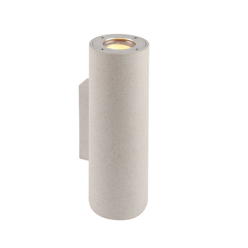 ^WALL UP-DOWN ROUND SPOT LUMINAIRE IP65 2XGU10 WHITE CEMENT MK0012RW
