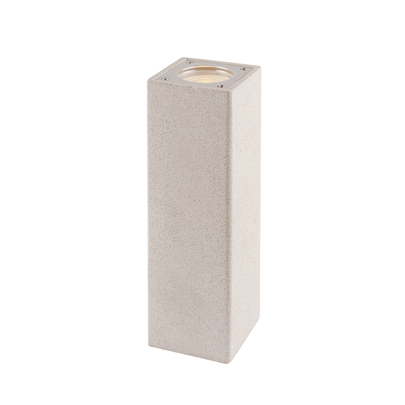 ^WALL UP-DOWN SQUARE SPOT LUMINAIRE IP65 2XGU10 WHITE CEMENT MK0022SW