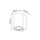^WALL ROUND SPOT LUMINAIRE IP65 GU10 BLACK CEMENT MK0521RB