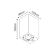 ^WALL SQUARE SPOT LUMINAIRE IP65 GU10 WHITE CEMENT MK0531SW