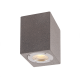 ^WALL SQUARE SPOT LUMINAIRE IP65 GU10 BLACK CEMENT MK0531SB