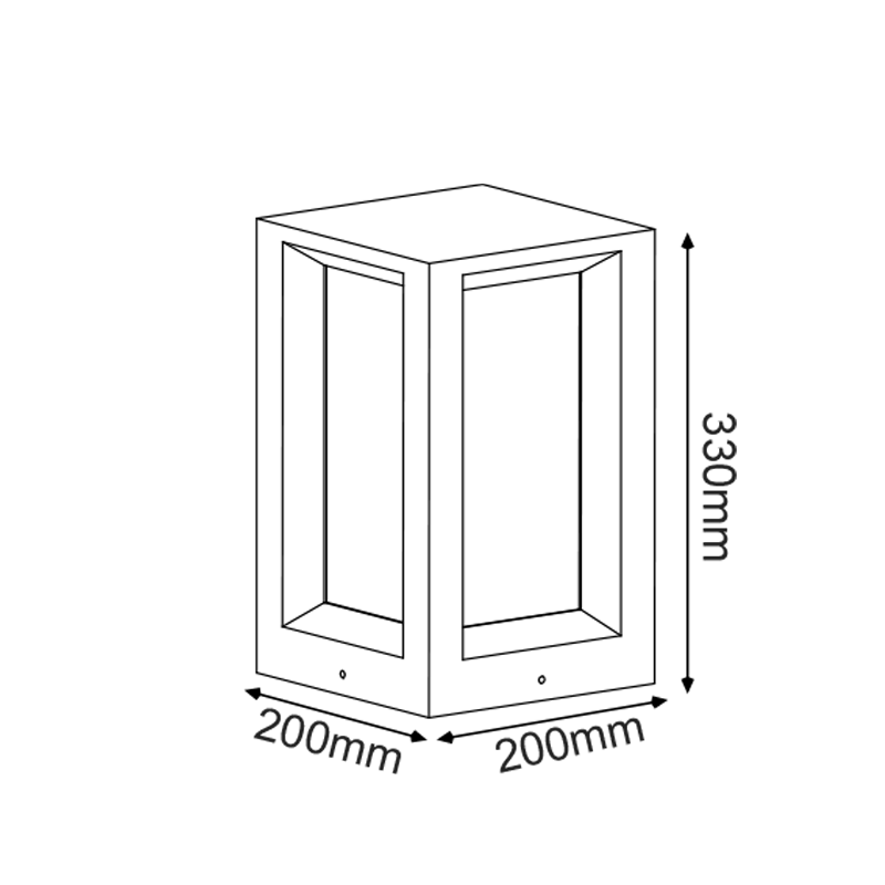 ^POST LUMINAIRE 330MM IP65 2xE27 Max.7W WHITE CEMENT & PC DIFFUSER MK039W-330 ^POST LUMINAIRE 330MM IP65 2xE27 Max.7W WHITE CEMENT & PC DIFFUSER MK039W-330