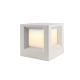 ^POST LUMINAIRE 200MM IP65 E27 Max.7W WHITE CEMENT & PC DIFFUSER MK041W-200