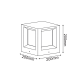 ^POST LUMINAIRE 200MM IP65 E27 Max.7W BLACK CEMENT & PC DIFFUSER MK041B-200