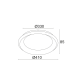 ^CEILING LIGHTING LED 34W 3000K 2330LM WHITE METALLIC D41XH8,5CM DIANA BR71LEDC41WH