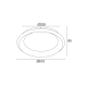^CEILING LIGHTING LED 48W 3000K 4610LM WHITE METALLIC D61XH8,5CM DIANA BR71LEDC61BK