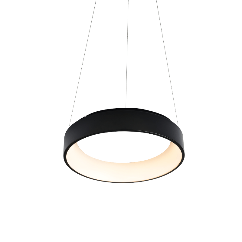 ^PENDANT LIGHTING LED 34W 3000K 1700LM BLACK METALLIC D45XH120CM APOLLO BR81LEDP45BK