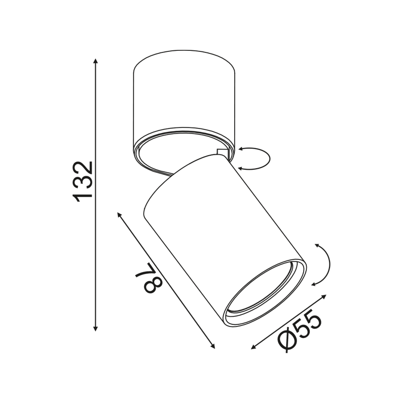 ^WALL MOUNTED LIGHTING 1XGU10 WHITE ALUMINUM D5,5XH13CM ELITIS RA301S6WH