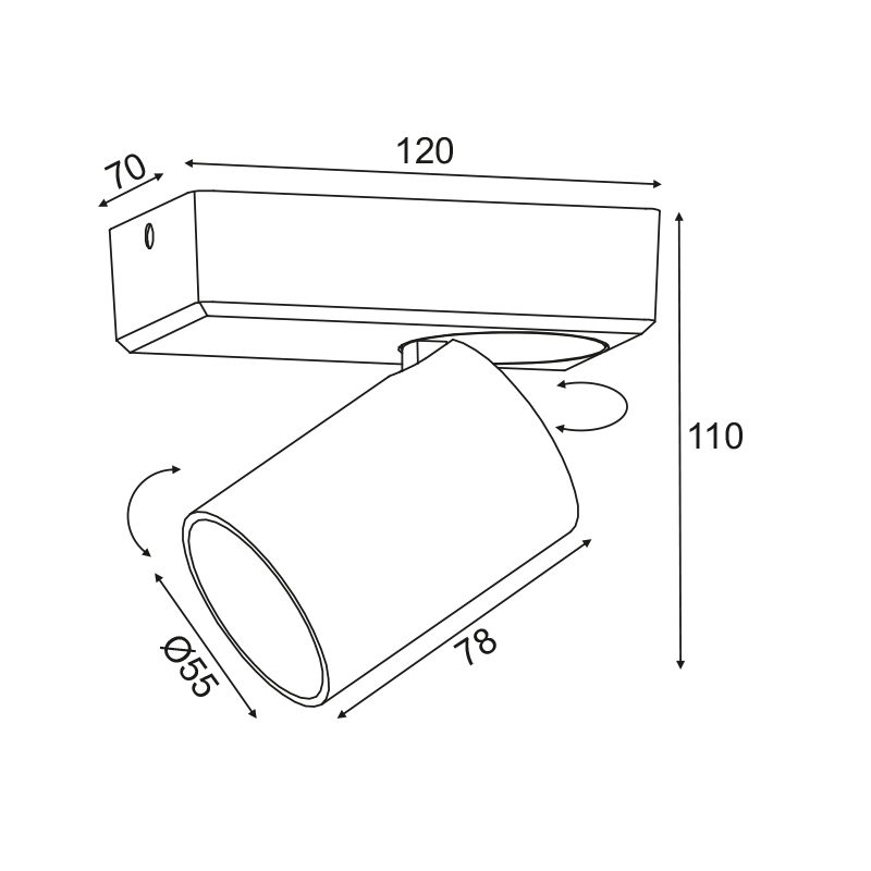 ^WALL MOUNTED LIGHTING 1XGU10 WHITE ALUMINUM 12Χ7X11CM ELITIS RA301S12WH