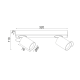 ^WALL MOUNTED LIGHTING 2XGU10 BLACK ALUMINUM 32Χ7Χ11CM ELITIS RA302S32BK