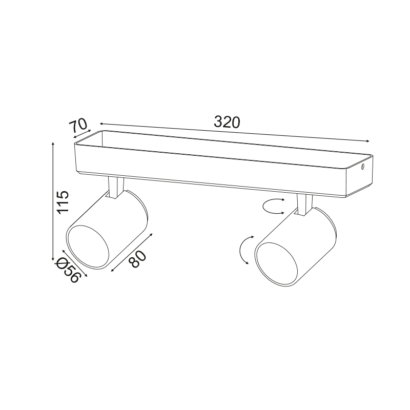 ^WALL MOUNTED LIGHTING 2XGU10 WHITE ALUMINUM 32Χ7Χ12CM DISCO RA312S32WG