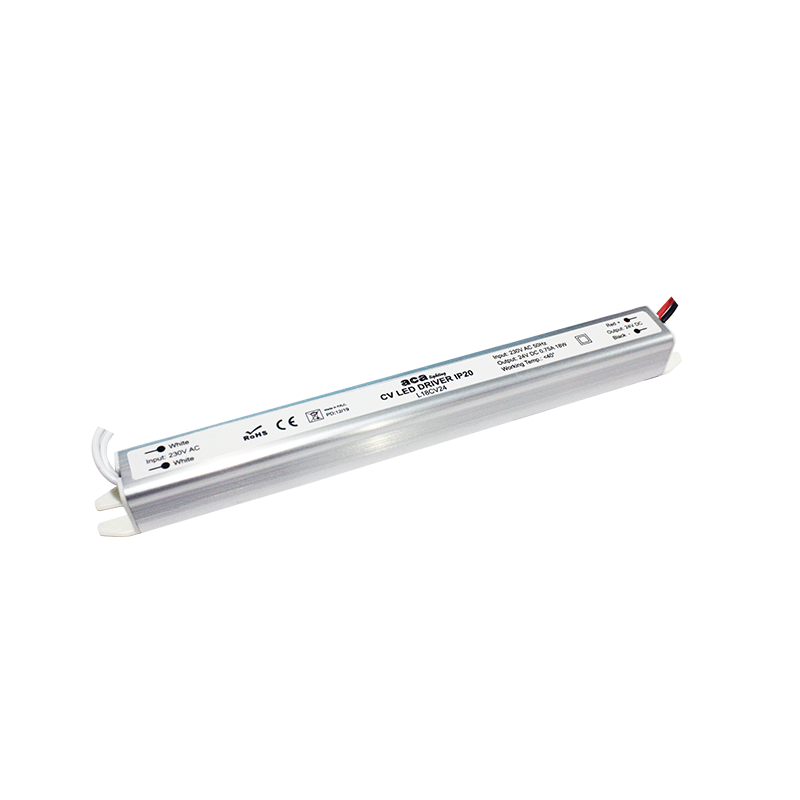 ^LINEAR METAL CV LED DRIVER 18W 230V AC-24V DC 0.75A IP20 WITH CABLES L18CV24