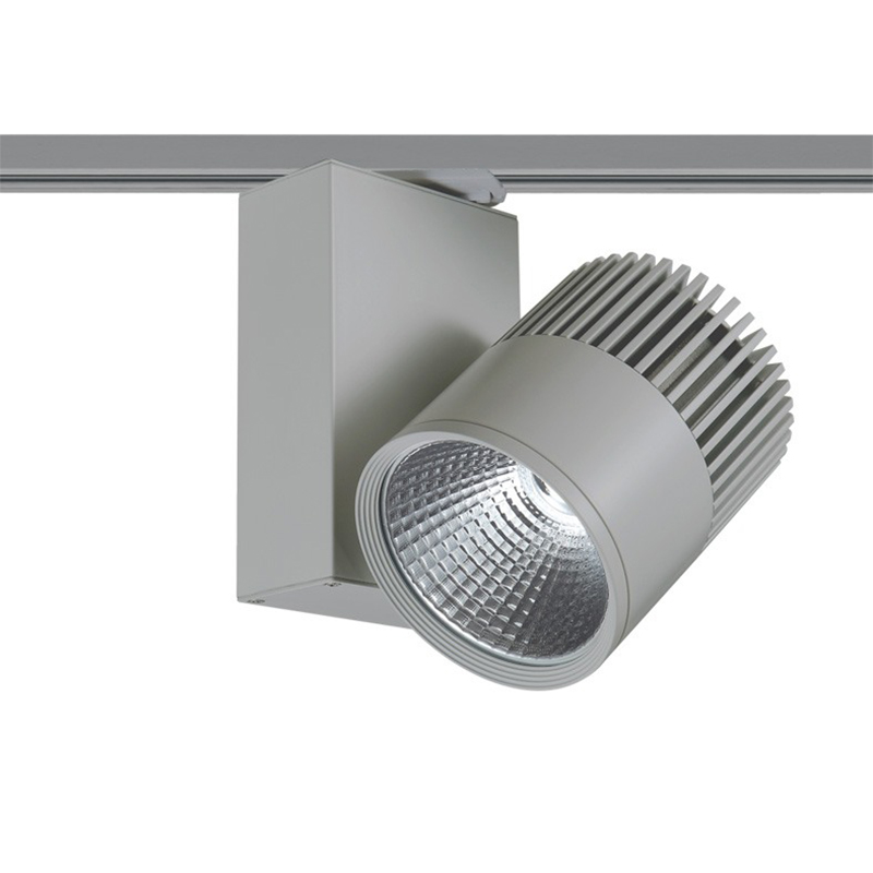GREY LED TRACK LIGHT 30W 4000K 2WIRES 36° 2250LM 230V Ra80 BIENAL3040G2