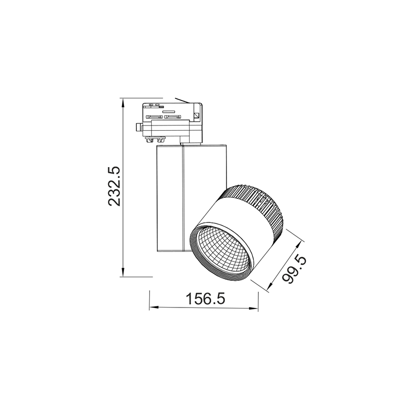 BLACK LED TRACK LIGHT 45W 3000K 4WIRES 36° 3200LM 230V Ra80 BIENAL4530B4 BLACK LED TRACK LIGHT 45W 3000K 4WIRES 36° 3200LM 230V Ra80 BIENAL4530B4