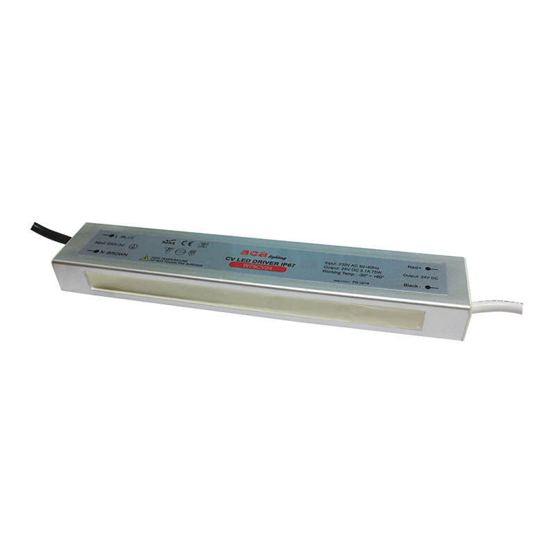 ^METAL CV LED DRIVER 75W 230V AC-24V DC 3.1A IP67 WITH CABLES W75CV24