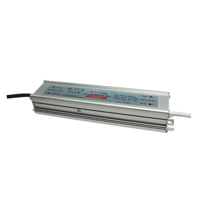^METAL CV LED DRIVER 100W 230V AC-12V DC 8.3A IP67 WITH CABLES W100CV12
