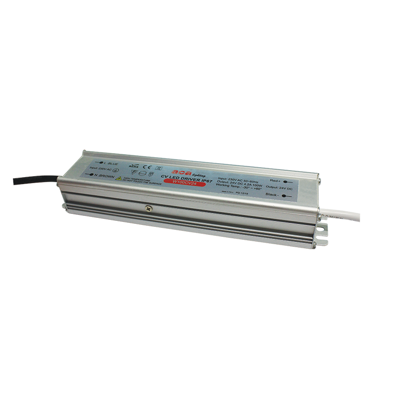 ^METAL CV LED DRIVER 100W 230V AC-24V DC 4.2A IP67 WITH CABLES W100CV24