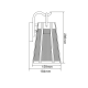 ^PAINTED SILVER WALL(PENDANT) LUMINAIRE NYX 1XE27 IP44 WITH GRID & CLEAR GLASS NYX1WPPS