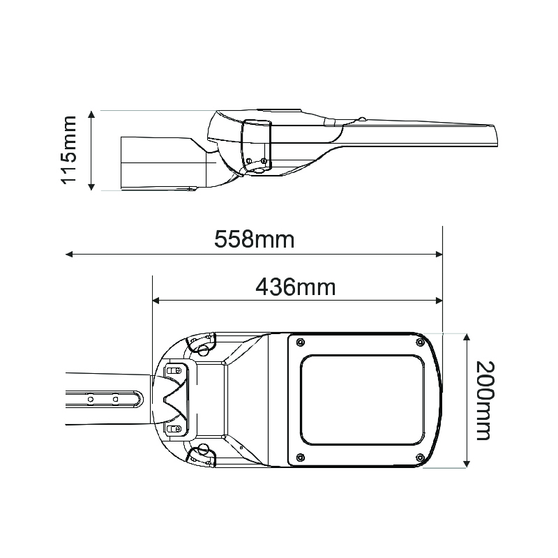 LED STREET LIGHT 60W, 9600lm, 4000K, CE (CLASS II), ENEC (CLASS II), RoHS, SPD +10KV, 5yrs Guarantee NEXUS604050II