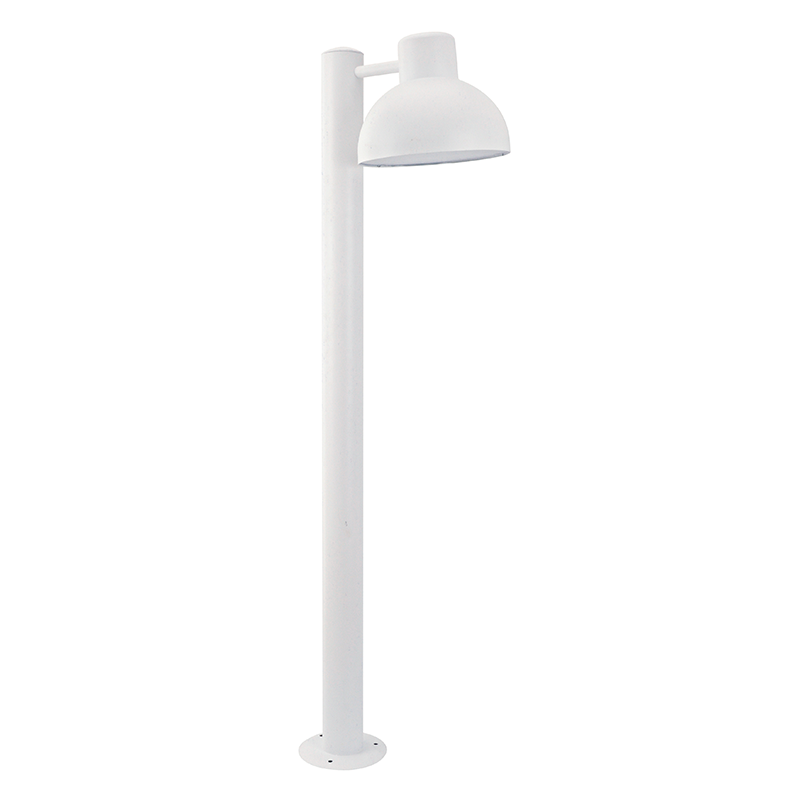 ^SAND WHITE LUMINAIRE BERO 1XE27 MAX.10W LED IP44 WITH POLE & OPAL PC DIFFUSER BERO1POWH