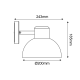^SAND WHITE WALL LUMINAIRE BERO 1XE27 MAX.10W LED IP44 WITH OPAL PC DIFFUSER BERO1WWH