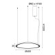 ^PENDANT LIGHTING LED 36W 3000K 2700LM HARMONY WHITE ALUMINUM IP20 D42XH120CM BR97LEDP40WH