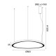 ^PENDANT LIGHTING LED 74W 3000K 6500LM HARMONY WHITE ALUMINUM IP20 D80XH120CM BR97LEDP80WH